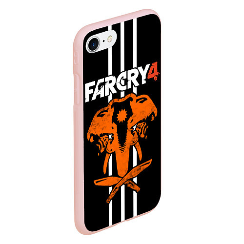 Чехол iPhone 7/8 матовый Far Cry 4: Orange Elephant / 3D-Светло-розовый – фото 2