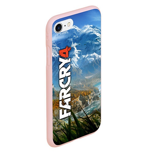 Чехол iPhone 7/8 матовый Far Cry 4: Ice Mountains / 3D-Светло-розовый – фото 2