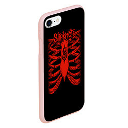 Чехол iPhone 7/8 матовый Slipknot Skeleton, цвет: 3D-светло-розовый — фото 2