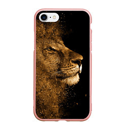 Чехол iPhone 7/8 матовый Песчаный лев, цвет: 3D-светло-розовый