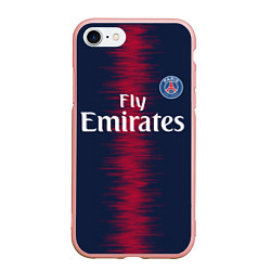 Чехол iPhone 7/8 матовый FC PSG: Neymar 18-19, цвет: 3D-светло-розовый