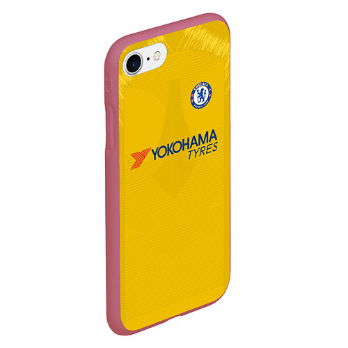 Чехол iPhone 7/8 матовый FC Chelsea Away 18-19 / 3D-Малиновый – фото 2