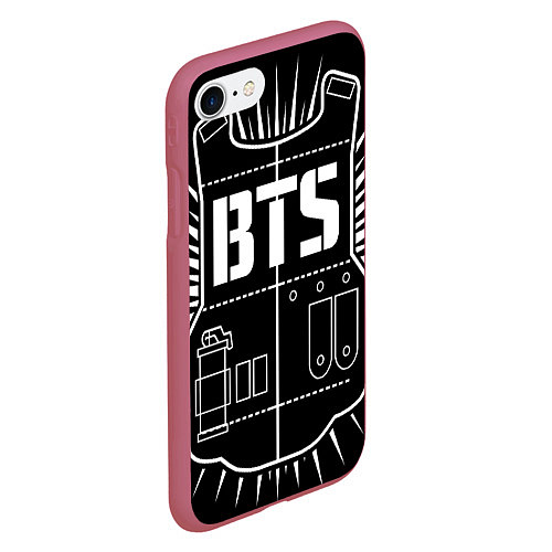 Чехол iPhone 7/8 матовый BTS ARMY / 3D-Малиновый – фото 2