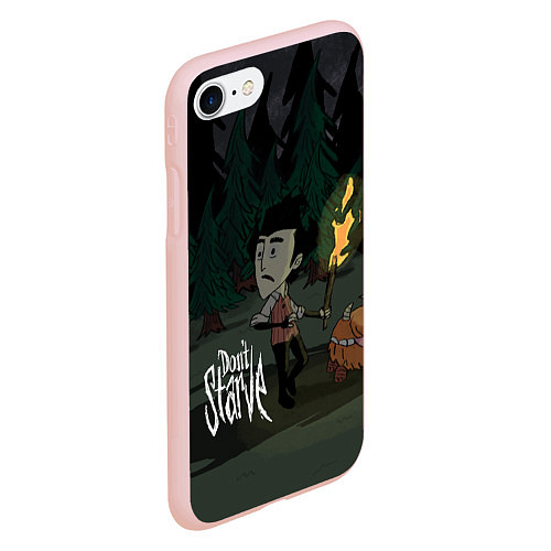 Чехол iPhone 7/8 матовый Don't Starve: Night Forrest / 3D-Светло-розовый – фото 2