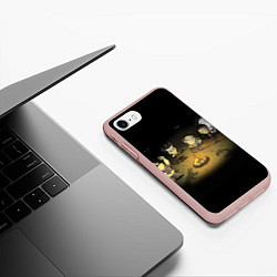 Чехол iPhone 7/8 матовый Don’t Starve campfire, цвет: 3D-светло-розовый — фото 2