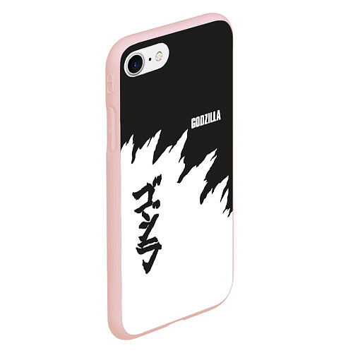Чехол iPhone 7/8 матовый Godzilla: Light Style / 3D-Светло-розовый – фото 2