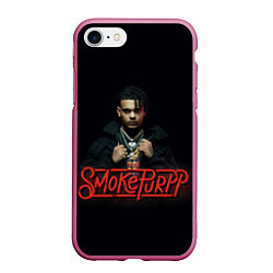 Чехол iPhone 7/8 матовый Smokepurpp, цвет: 3D-малиновый