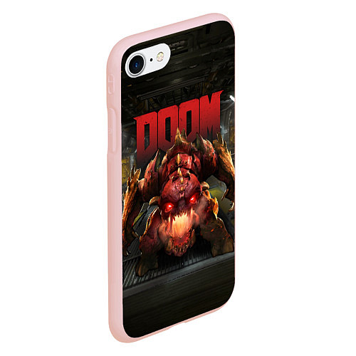 Чехол iPhone 7/8 матовый DOOM: Pinky Monster / 3D-Светло-розовый – фото 2