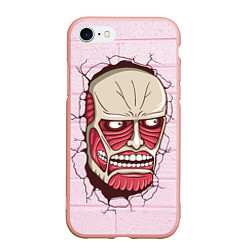 Чехол iPhone 7/8 матовый Colossal Titan, цвет: 3D-светло-розовый