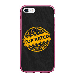 Чехол iPhone 7/8 матовый Senpai - Top Rated, цвет: 3D-малиновый