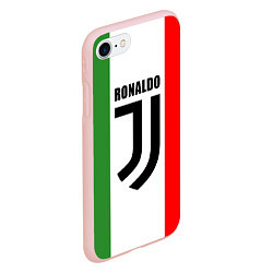 Чехол iPhone 7/8 матовый Ronaldo Juve Italy, цвет: 3D-светло-розовый — фото 2