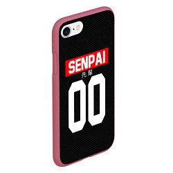 Чехол iPhone 7/8 матовый Senpai 00: Black Style, цвет: 3D-малиновый — фото 2