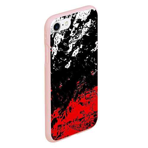 Чехол iPhone 7/8 матовый Брызги красок / 3D-Светло-розовый – фото 2