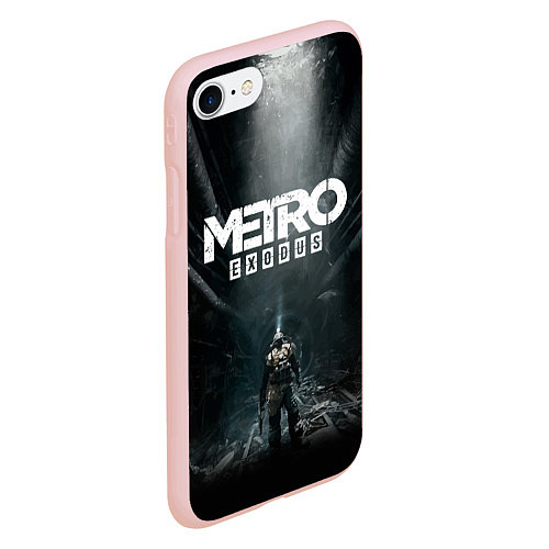 Чехол iPhone 7/8 матовый Metro Exodus / 3D-Светло-розовый – фото 2