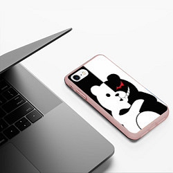 Чехол iPhone 7/8 матовый Monokuma Drae, цвет: 3D-светло-розовый — фото 2