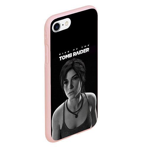 Чехол iPhone 7/8 матовый Rise if The Tomb Raider / 3D-Светло-розовый – фото 2