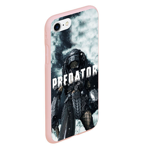 Чехол iPhone 7/8 матовый Winter Predator / 3D-Светло-розовый – фото 2