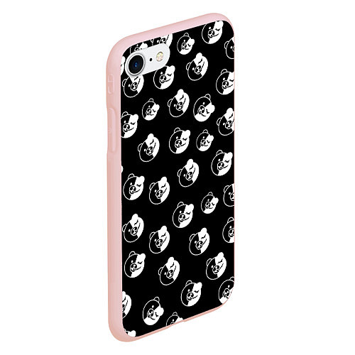Чехол iPhone 7/8 матовый MONOKUMA / 3D-Светло-розовый – фото 2