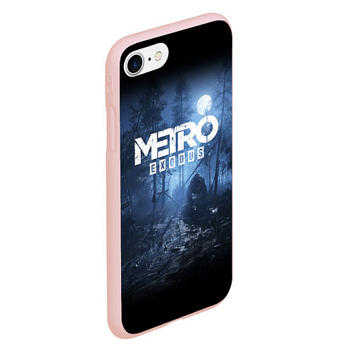 Чехол iPhone 7/8 матовый Metro Exodus: Dark Moon / 3D-Светло-розовый – фото 2