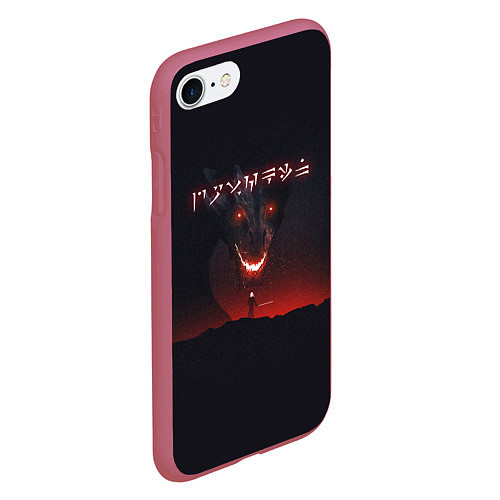 Чехол iPhone 7/8 матовый TES: Hell Dragon / 3D-Малиновый – фото 2