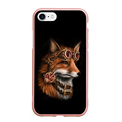 Чехол iPhone 7/8 матовый Королевский лис, цвет: 3D-светло-розовый