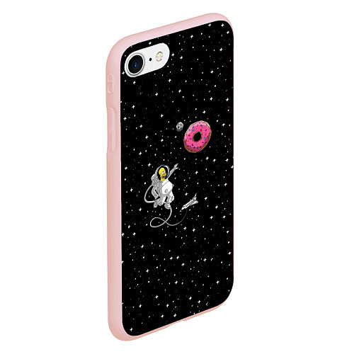 Чехол iPhone 7/8 матовый Homer Spaceman / 3D-Светло-розовый – фото 2