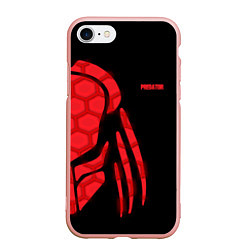 Чехол iPhone 7/8 матовый Predator: Red Light, цвет: 3D-светло-розовый