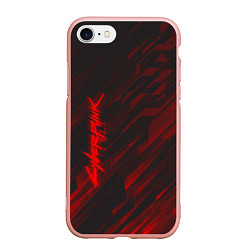 Чехол iPhone 7/8 матовый Cyberpunk 2077: Red Breaks, цвет: 3D-светло-розовый