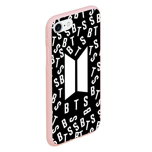 Чехол iPhone 7/8 матовый BTS: Black Style / 3D-Светло-розовый – фото 2