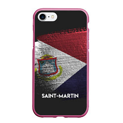 Чехол iPhone 7/8 матовый Saint Martin Style, цвет: 3D-малиновый