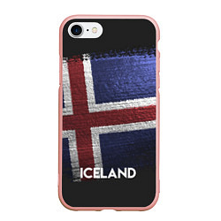 Чехол iPhone 7/8 матовый Iceland Style, цвет: 3D-светло-розовый