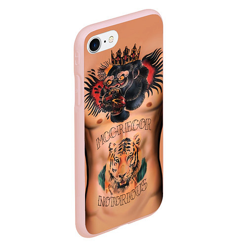 Чехол iPhone 7/8 матовый МакГрегор татуировки / 3D-Светло-розовый – фото 2
