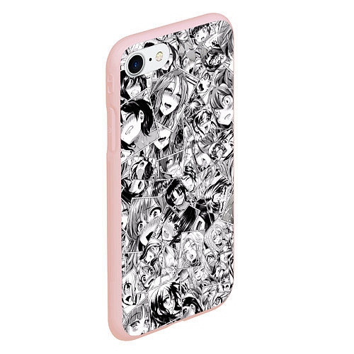 Чехол iPhone 7/8 матовый Manga Ahegao / 3D-Светло-розовый – фото 2