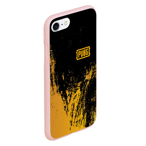 Чехол iPhone 7/8 матовый PUBG: Yellow Colour / 3D-Светло-розовый – фото 2