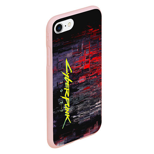 Чехол iPhone 7/8 матовый Cyberpunk 2077 / 3D-Светло-розовый – фото 2