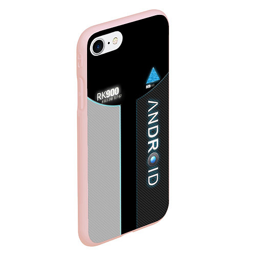 Чехол iPhone 7/8 матовый Detroit: Android RK900 / 3D-Светло-розовый – фото 2
