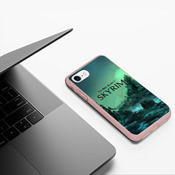 Чехол iPhone 7/8 матовый SKYRIM, цвет: 3D-светло-розовый — фото 2