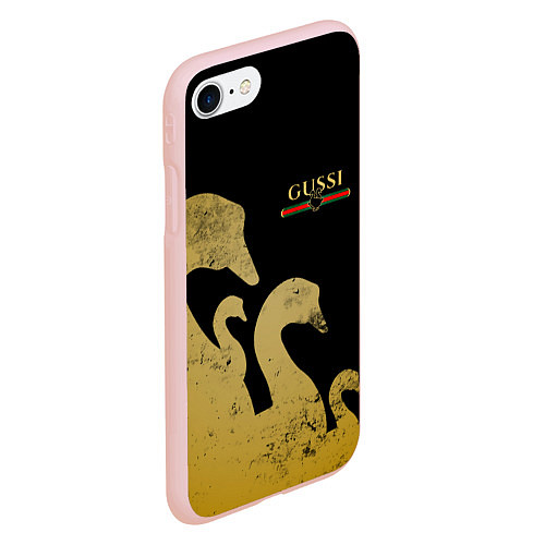 Чехол iPhone 7/8 матовый GUSSI: Gold Edition / 3D-Светло-розовый – фото 2