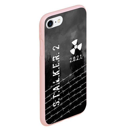 Чехол iPhone 7/8 матовый STALKER 2021 / 3D-Светло-розовый – фото 2