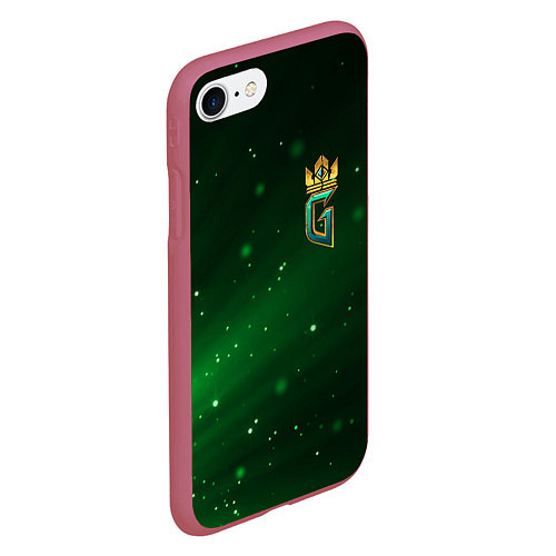 Чехол iPhone 7/8 матовый GWENT Logo / 3D-Малиновый – фото 2