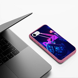 Чехол iPhone 7/8 матовый N7: Neon Space, цвет: 3D-малиновый — фото 2