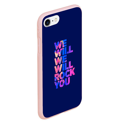 Чехол iPhone 7/8 матовый Queen We Will Rock You / 3D-Светло-розовый – фото 2