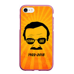 Чехол iPhone 7/8 матовый Stan Lee 1922-2018, цвет: 3D-малиновый