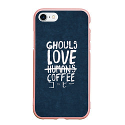 Чехол iPhone 7/8 матовый Ghouls Love Coffee