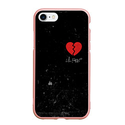Чехол iPhone 7/8 матовый Lil Peep: Broken Heart, цвет: 3D-светло-розовый