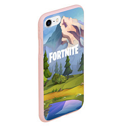 Чехол iPhone 7/8 матовый Fortnite: Forest View, цвет: 3D-светло-розовый — фото 2