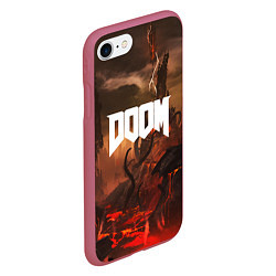 Чехол iPhone 7/8 матовый DOOM: Eternal, цвет: 3D-малиновый — фото 2