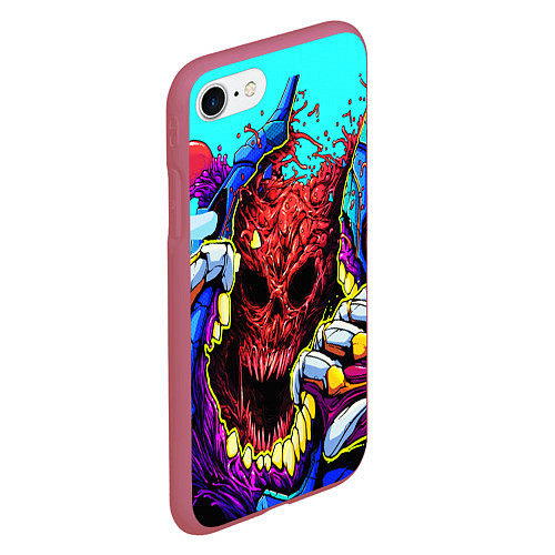 Чехол iPhone 7/8 матовый CS:GO Hyper Beast / 3D-Малиновый – фото 2