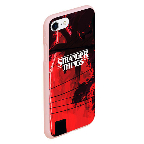 Чехол iPhone 7/8 матовый Stranger Things: Red Dream / 3D-Светло-розовый – фото 2