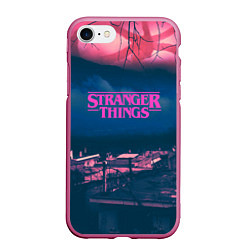 Чехол iPhone 7/8 матовый Stranger Things: Pink Heaven, цвет: 3D-малиновый